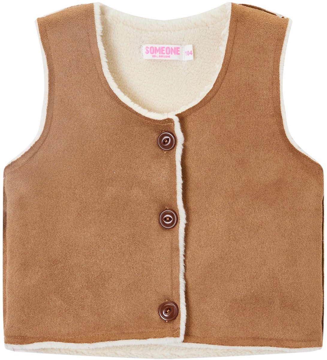 Someone OFELIA-SG-13-Q Meisjes Gilet - BROWN