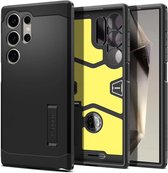 Spigen Tough Armor Hoesje Geschikt voor Samsung Galaxy S24 Ultra - Back Cover met Kickstand Zwart