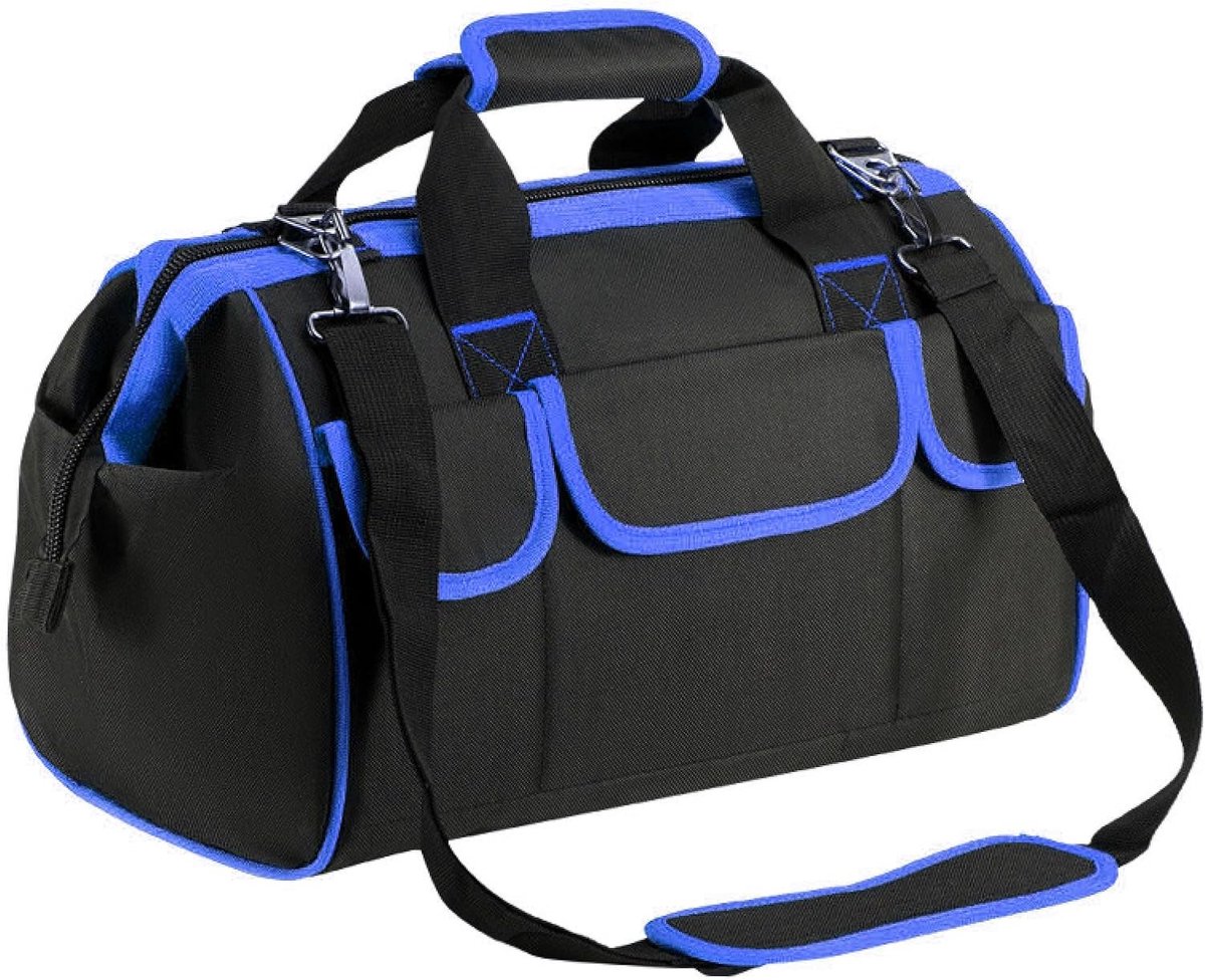 Multifunctionele Organizer voor Gereedschap, Ideaal voor Elektriciens en Klusprojecten, 34x25x22cm, Blauw