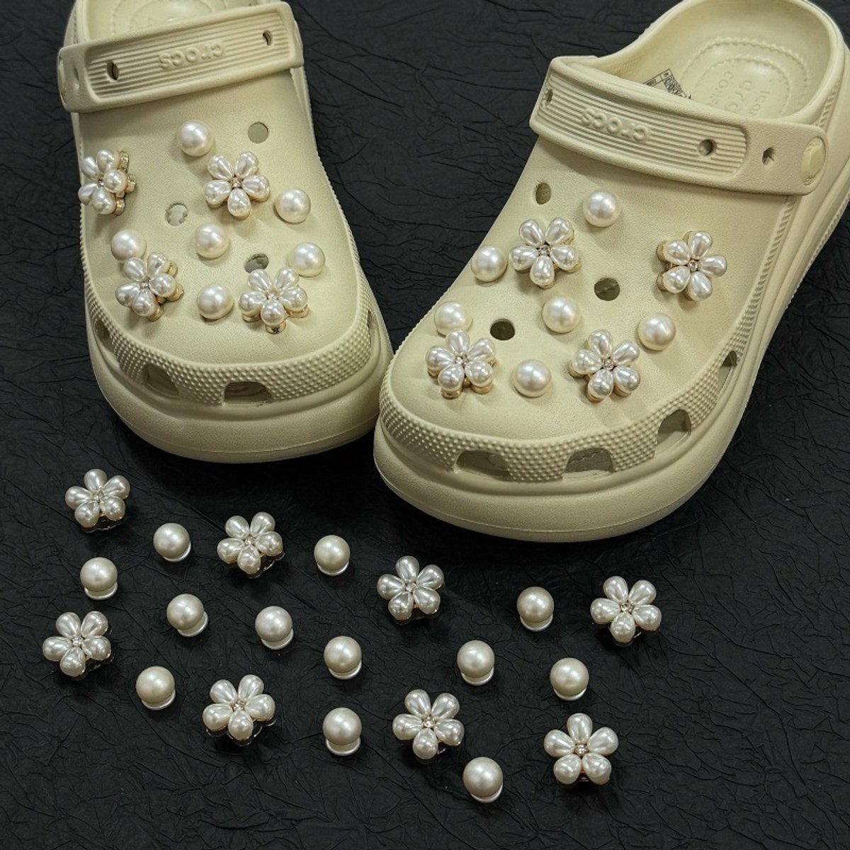 Schoenaccessoires-geschikt voor crocs charms- geschikt voor crocs pins- geschikt voor crocs Accessoires- geschikt voor Crocs Jibbitz-CJ-433 Perlenblume Nr. 1