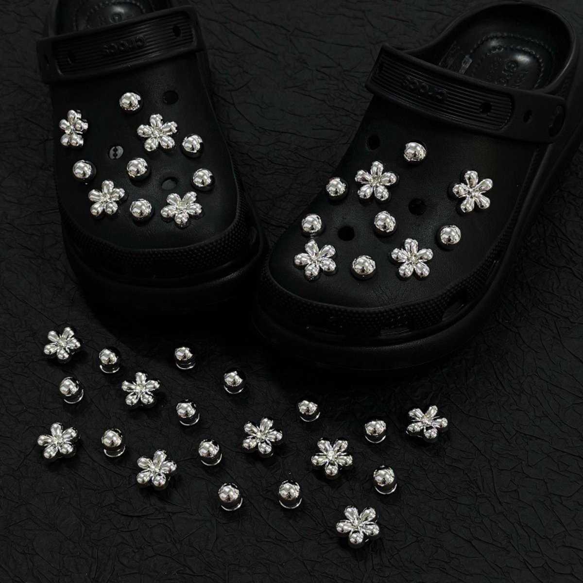 Schoenaccessoires-geschikt voor crocs charms- geschikt voor crocs pins- geschikt voor crocs Accessoires- geschikt voor Crocs Jibbitz-CJ-436 Zilverdiamantkristal