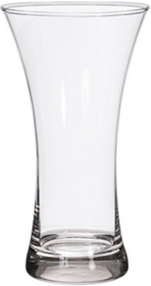 Alessandro bloemenvaas Venecia - transparant helder glas - H20 cm - conische vorm