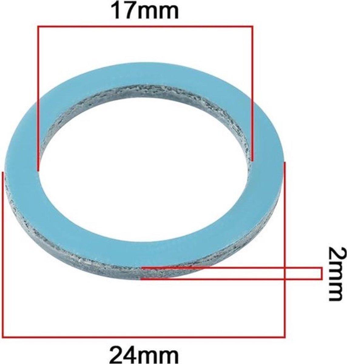 20 stks Fiber Flat Seal Platte Sluitringen - Vervanging Deel - OD 24mm ID 17mm Dikke 2mm - Solar Rvs Gegolfde Pijp DN16-3/4 - Schroefverbinding .