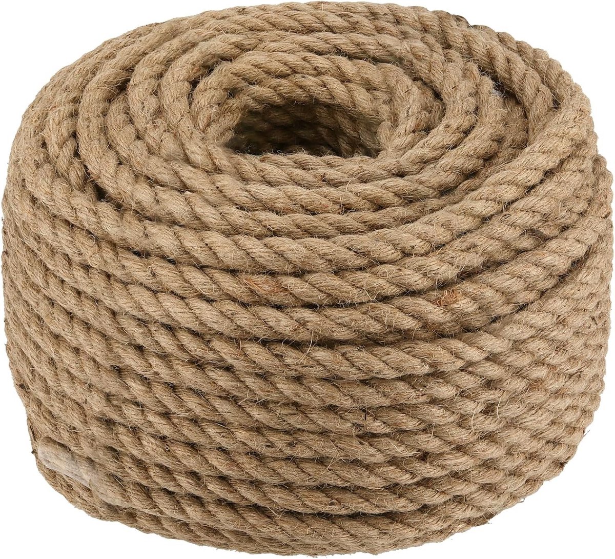 Dikke Jute Touw van 30m, 12mm, Geschikt voor Ambachten, Verpakking en Decoratie, Natuurlijk en Sterk