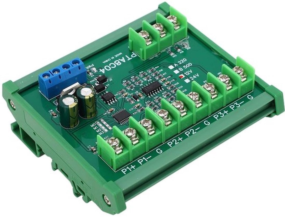 4 Kanalen PT100 RTD Temperatuur Sensor Module Board Stabiele Temp Acquisitie Module Modbus RTU Weerstand Collectie met Geleiderail Behuizing (B500 DC12V)