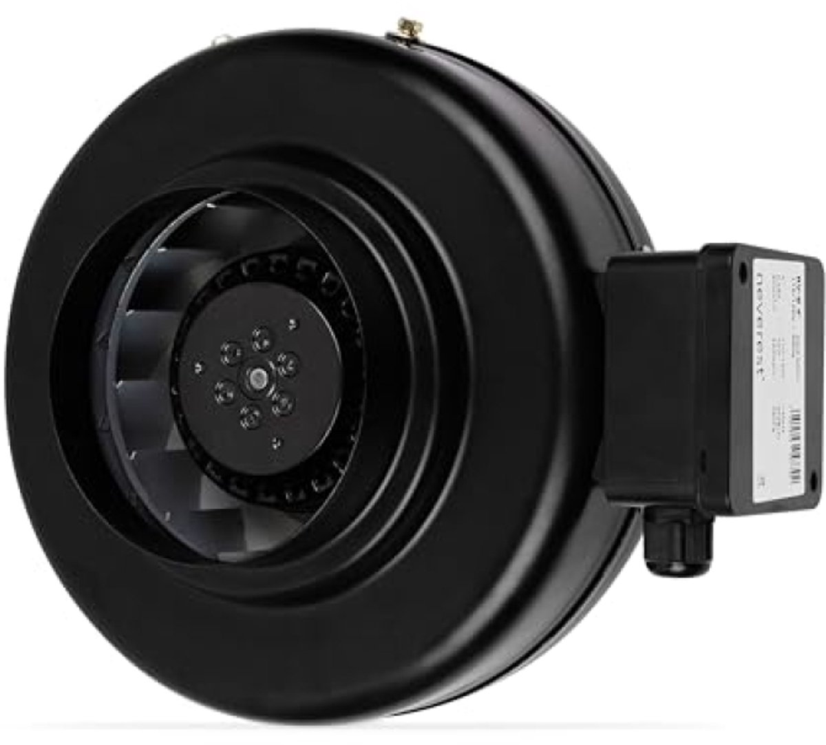 Buisventilator 125mm Professioneel - 490 m³/h, 65W, 47dB - Metaal - Zwart