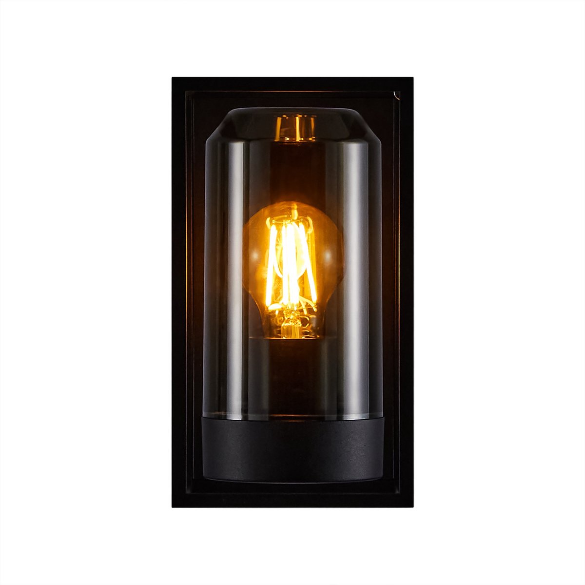 Nordlux Griffin-wandlamp-E27-smoke glas Smokey Glas