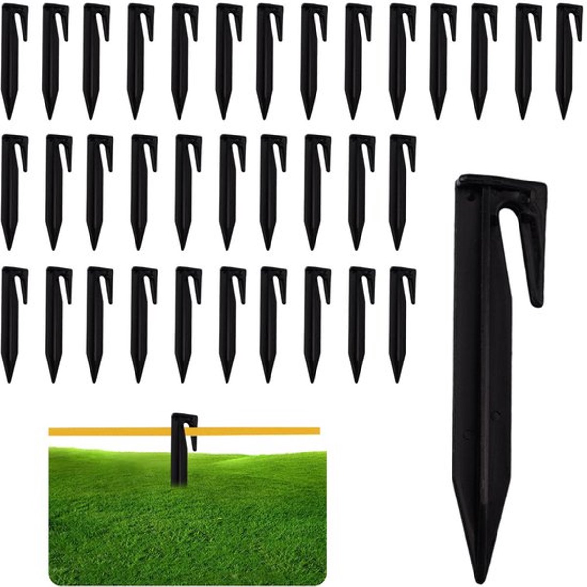 120 stuks Plastic Robot Grasmaaier Haringen Duurzame Grondankers voor Robotic Grasmaaier, Spijkers voor Robotic Grasmaaier, Grensdraad, Tent Kamperen, Compatibel met Alle Modellen Grasmaaiers
