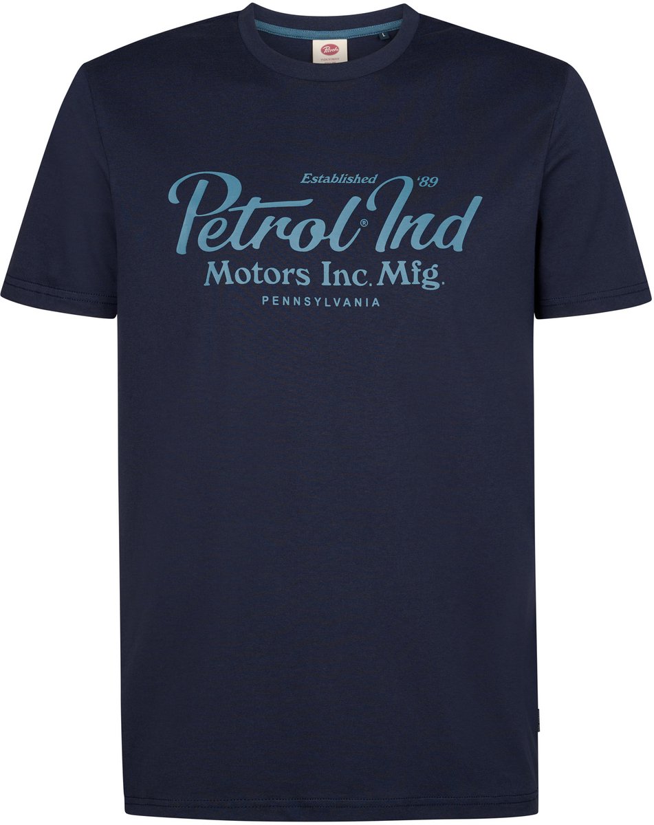 Petrol Industries - Heren T-shirt met print anderson - Blauw - Maat XXXL
