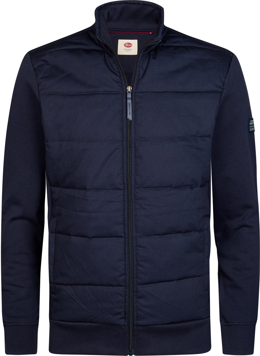 Petrol Industries - Heren Doorgestikte hybride vest millcrest - Blauw - Maat XXXL
