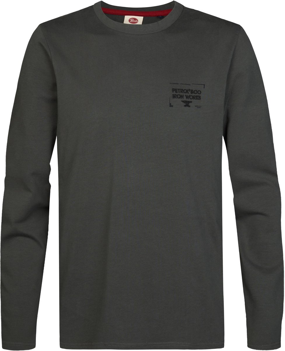 Petrol Industries - Heren Longsleeve met print forgewall - Groen - Maat S