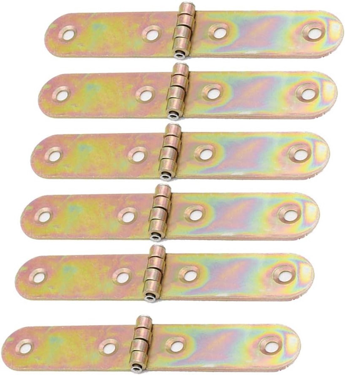 Vouwbare metalen scharnieren voor opklaptafel met lade en achterflap - 6 stuks, ideaal voor meubels en klaptafels