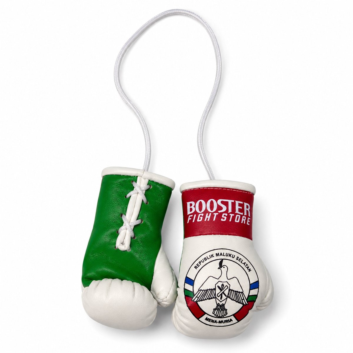Booster Mini Bokshandschoen Auto Hanger – Maluku – RMS Vlag – Auto Spiegel Hanger