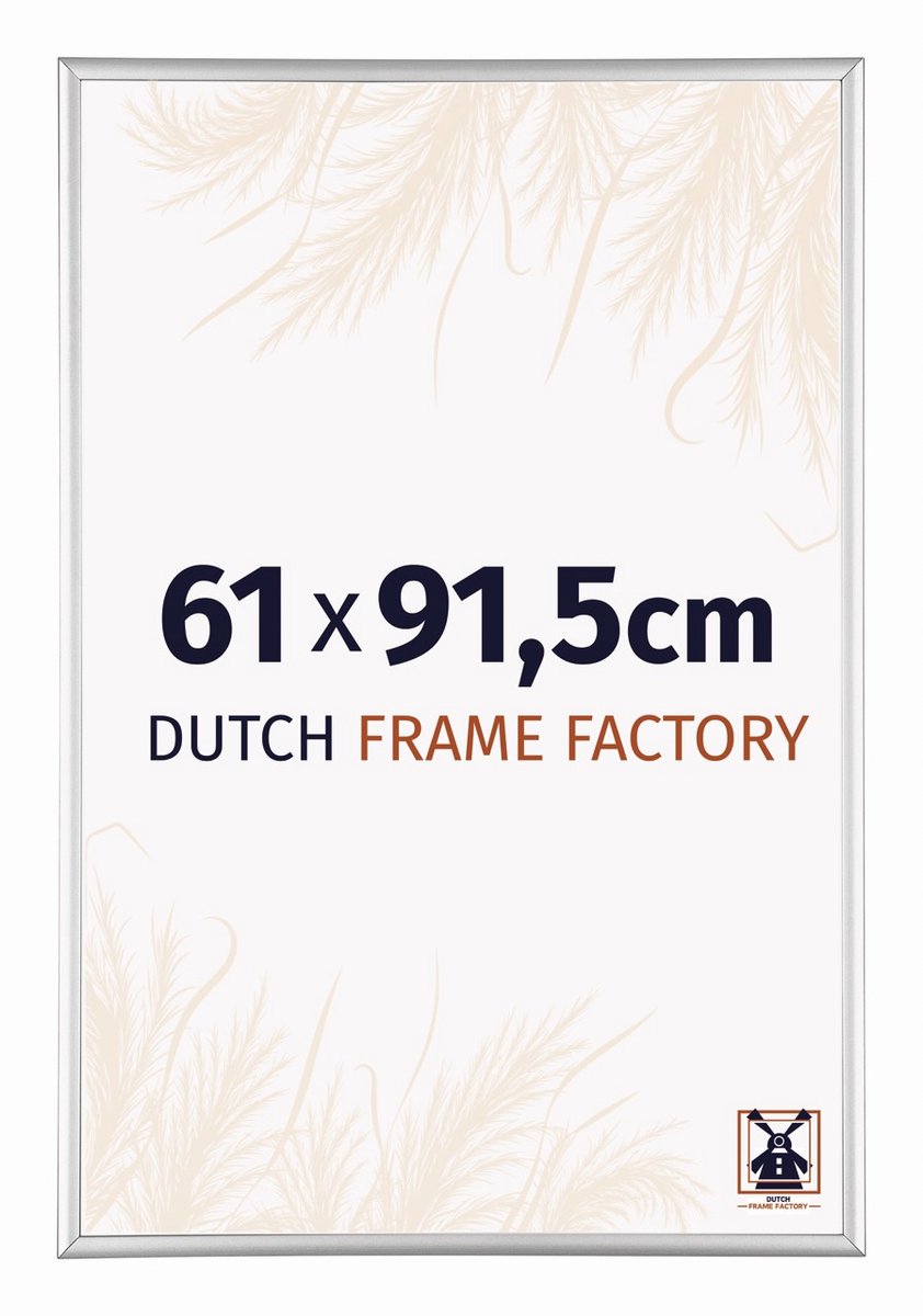Dutch Frame Factory Fotolijst 61x91,5 cm - Aluminium - Zilver Hoogglans - Kampen
