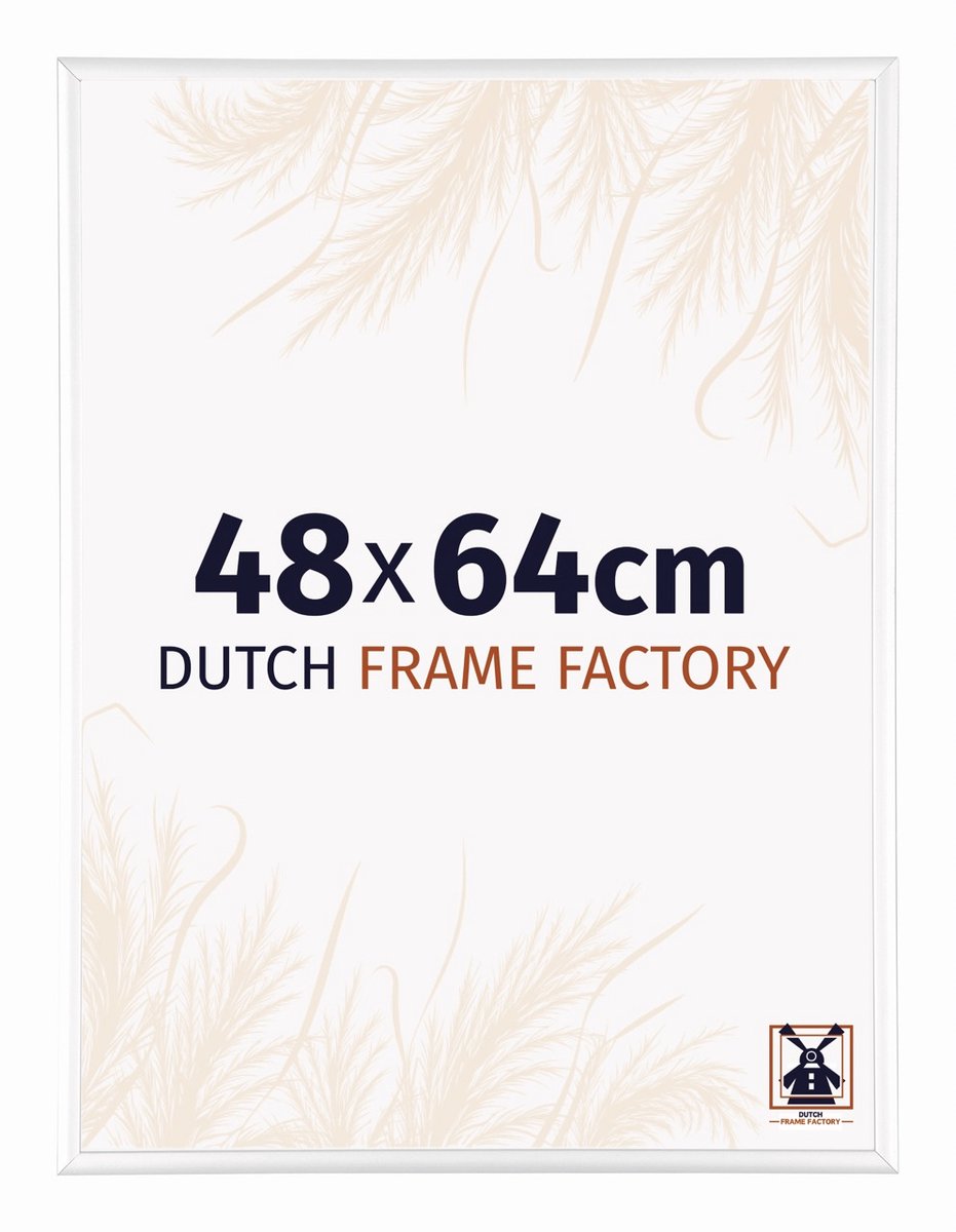 Dutch Frame Factory Fotolijst 48x64 cm - Aluminium - Wit Hoogglans - Kampen