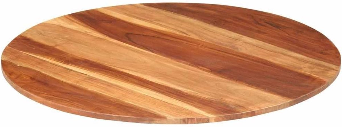 Tafelblad Rond - Eettafelblad Mangohout - Eetkamer Inrichten - Massief Palissander Hout - 80 cm Diameter - Houtkleur