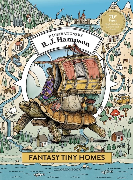 Fantasy Tiny Homes Coloring Book - cover