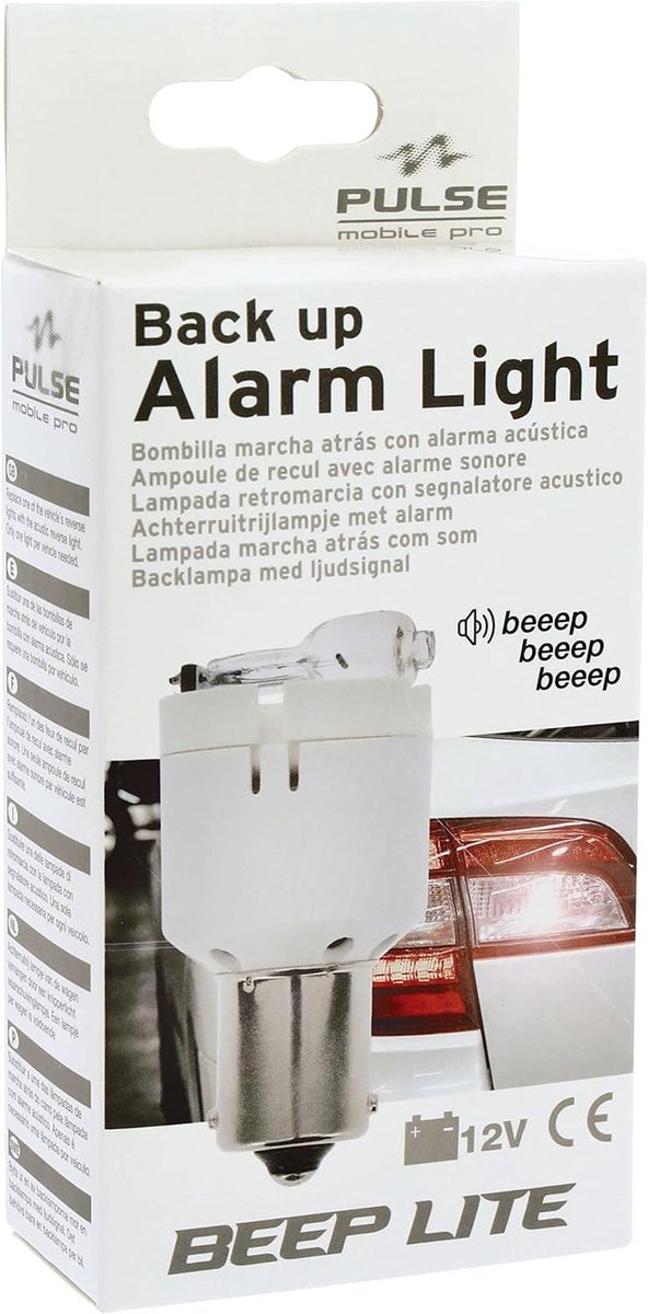 Back-Up Waarschuwingslamp - 12 Volt - Geluidssignaal Achteruitrijlamp - Eenvoudig te Installeren - Voor Auto