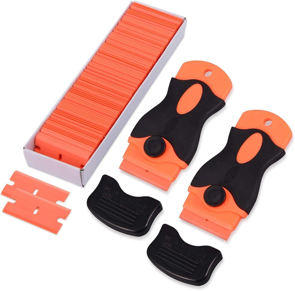 Kunststof Schrapers - Grijs - Multifunctionele Stickerverwijderaar - Ergonomisch Ontwerp - Voor Auto, Raam en Keuken