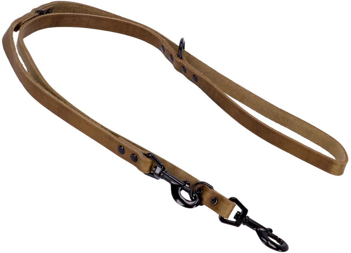 Adori Dresseerlijn Vetleder Met Print - Riem - 200x1.4 cm Olijfgroen