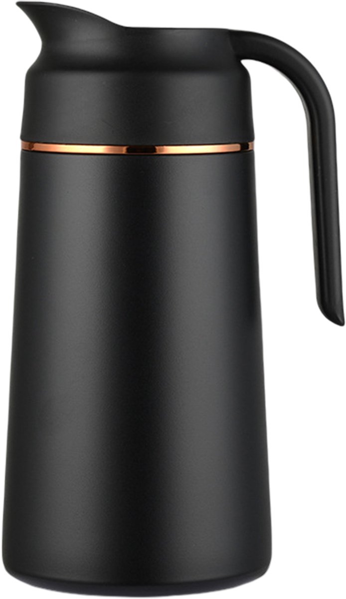 QTTVBTNA -Thermoskanne 1.8L - Thermokaraffe uit Roestvrij Staal - Vacuüm Geïsoleerde Fles - 12 Uur Warmte Behoud - 24 Uur Koude Behoud - Dubbelwandig Ontwerp - Veilig Aanraken Zonder Risico - 1 Stuk