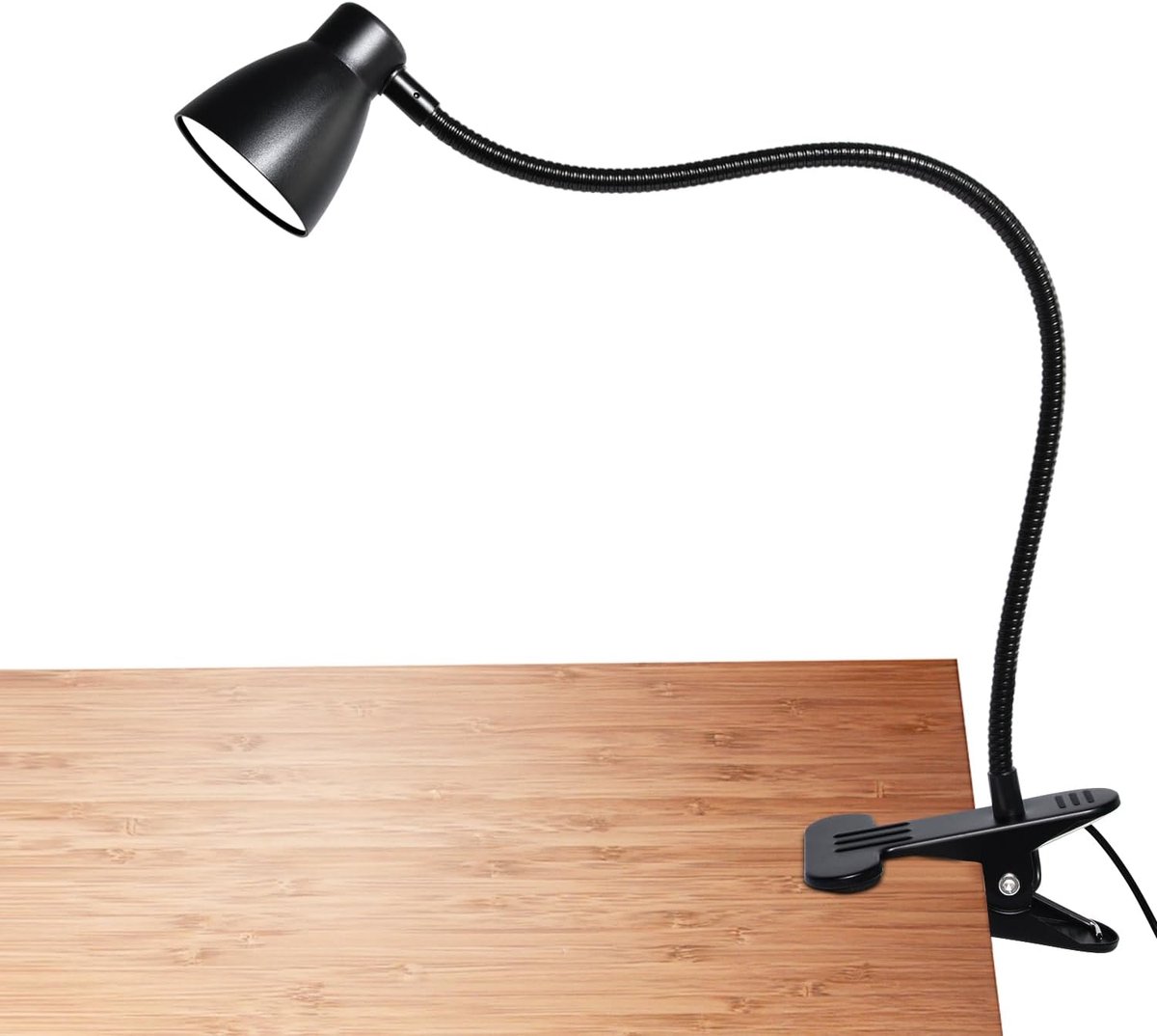 QTTVBTNA -Klem Lamp - Klemverlichting - LED Bureaulamp - 30 Verlichtingsmodi - Oogbescherming Technologie - Duurzaam ABS Materiaal - Flexibele Zwanenhals Arm - Ideaal Voor Lezen En Studeren - 1 Stuk