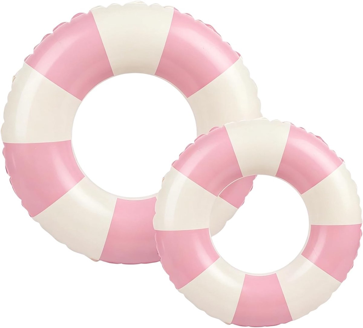 LISM-Set van 2 opblaasbare zwembanden, gemaakt van duurzaam PVC-materiaal, geschikt voor kinderen en volwassenen, voor zomerse strandfeestjes, zwembadfeesten en watersporten - roze