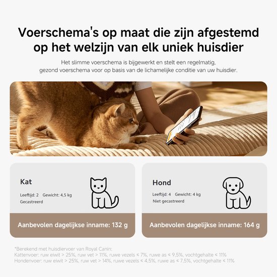 Xiaomi Smart Pet Food Feeder 2 | Automatische voerautomaat | 5L (2,5 kg) inhoud | LED-display met weegfunctie | RVS voerbak | Noodstroom op AA-batterijen | App-bediening — afbeelding 5