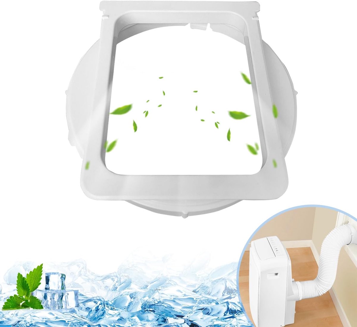 Afvoerslang Airco Klimaat - Koppelstuk Mobiele Airco Afvoerslang - Airconditioning afvoerslang - Verlengstuk van de uitlaatpijp van de airconditioning - Geschikt voor Ø16cm - Wit