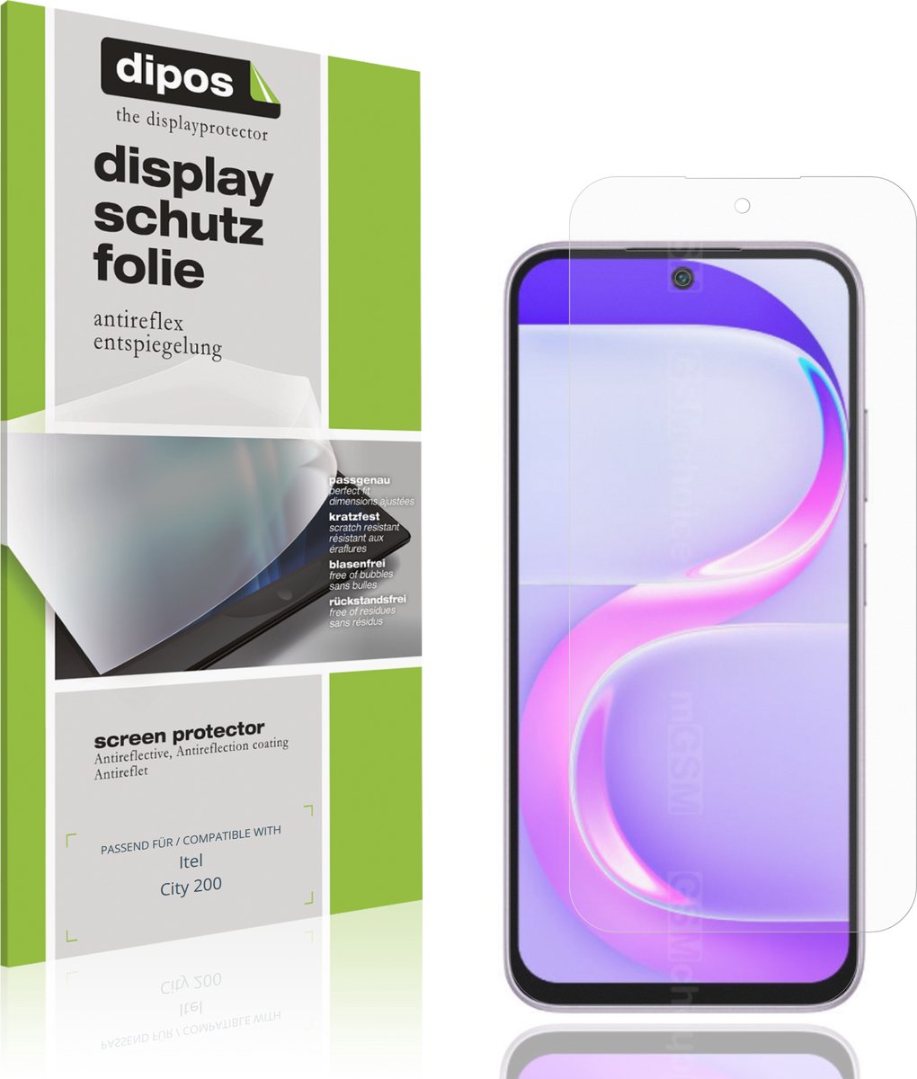 dipos – 4x Matte Beschermfolie geschikt voor Itel City 200 | Krasbestendige & antireflecterende Screenprotector Ultra-Thin