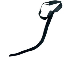 Carnaval verkleed artikel - Zwarte katten staart met riem - 80 cm - dieren pak onderdelen