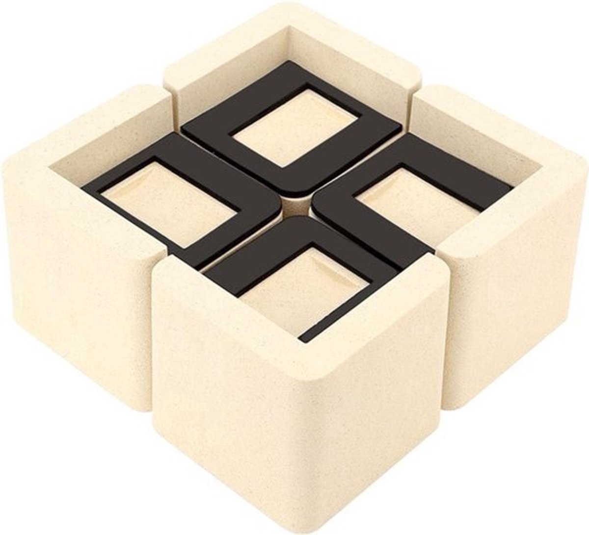 Verstelbare Bedverhoger 41x41x39" PP Antislip Meubelverhogers - Voor Bureaubeenbankvoetkussen
