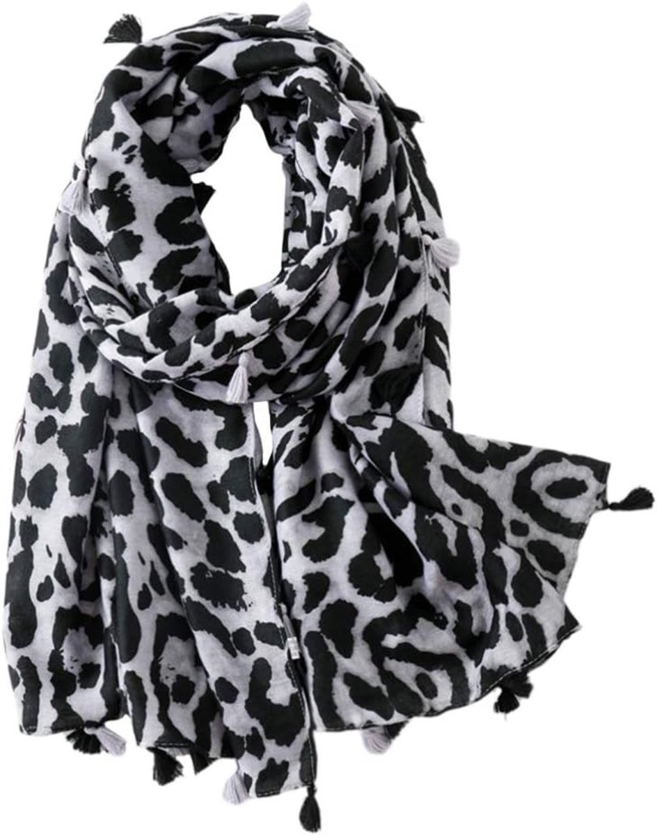 Mode sjaals voor vrouwen - oversized deken sjaal met luipaardpatroon en dierenprint, trendy wrap voor elke gelegenheid