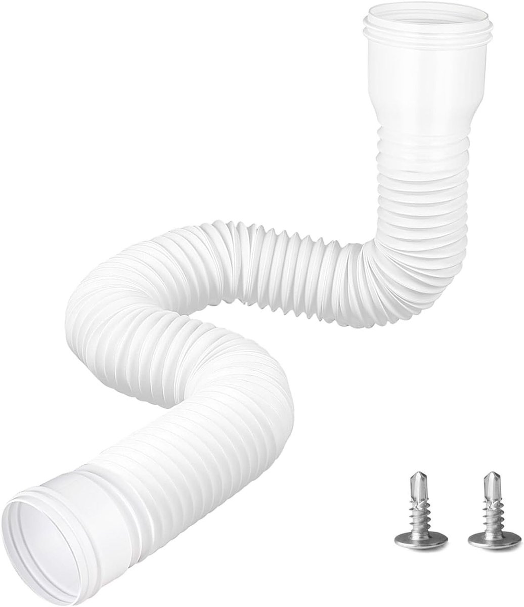 Flexibele Regenafvoer Huls voor Dakgoot - Uitbreiding van 47 tot 150 cm - Geschikt voor 80/100 mm Afvoeren - Ideaal voor Waterafvoer en Dakgootverbetering
