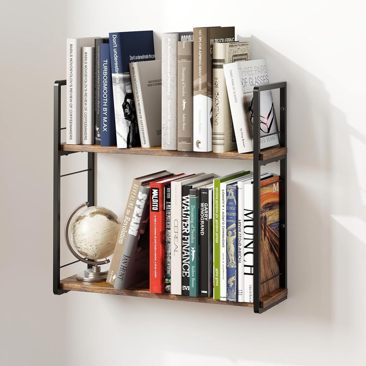 Wandgemonteerde zwevende boekenplanken voor aan de muur, moderne wandplanken voor boeken en decoratie