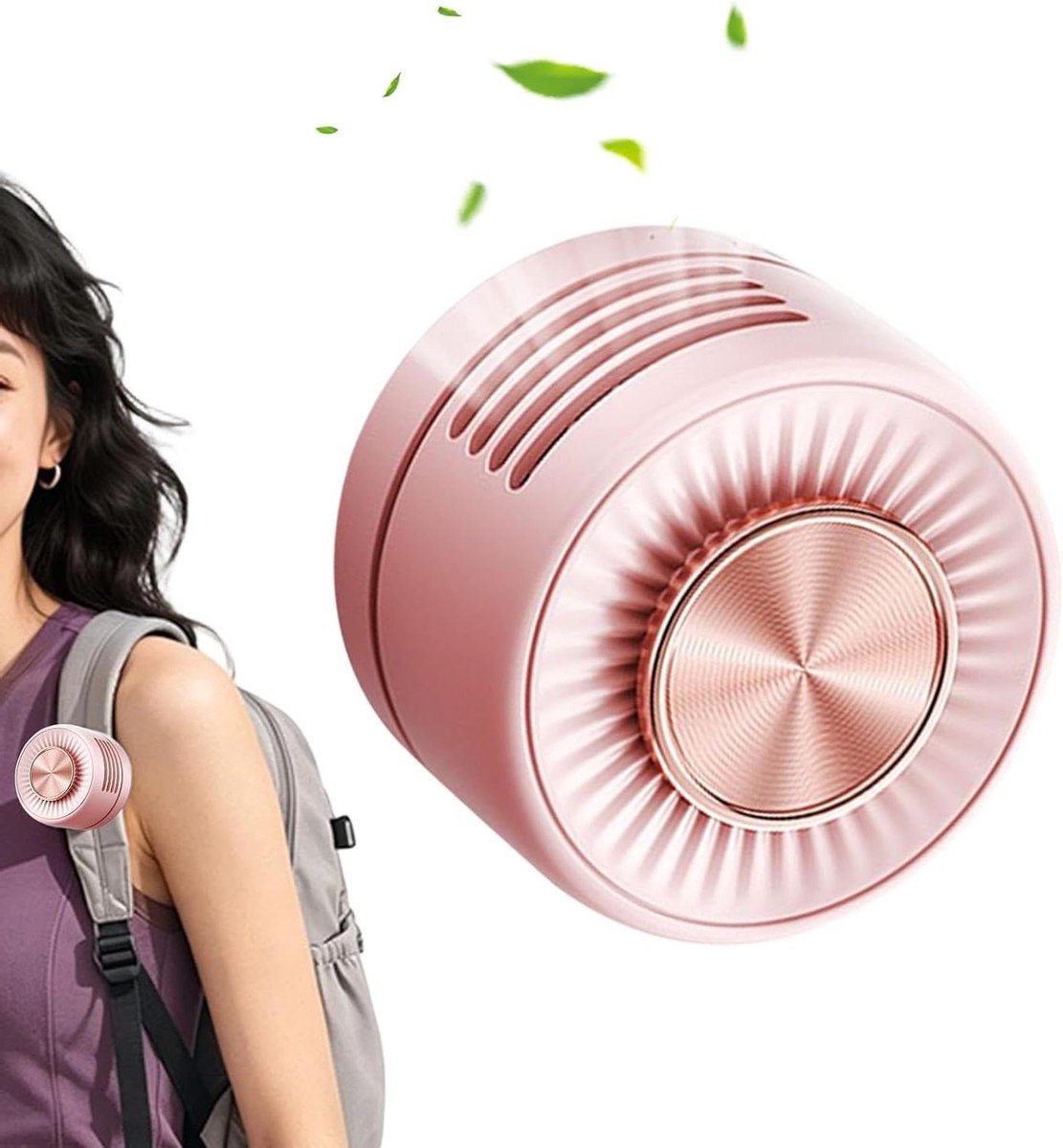 Clip Ventilator - Persoonlijke Ventilator - Persoonlijke Koeling - Handsfree Draagbaar - 6.2 x 6.2 x 5 cm - Roze