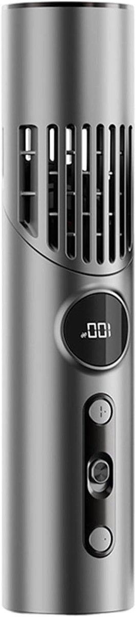 Persoonlijke Handventilator - Draagbare Ventilator Mini - Directe Koeling Buiten - Digitaal Snelheidsdisplay - 168 cm - Zwart