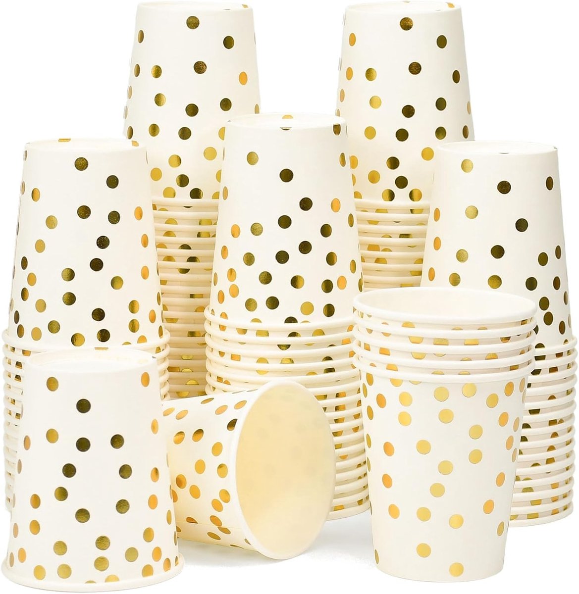 Disposable Papieren Koffiebekers 250ml - 100 Stuks - Ideaal voor Feestjes, Bruiloften en Koffie To Go