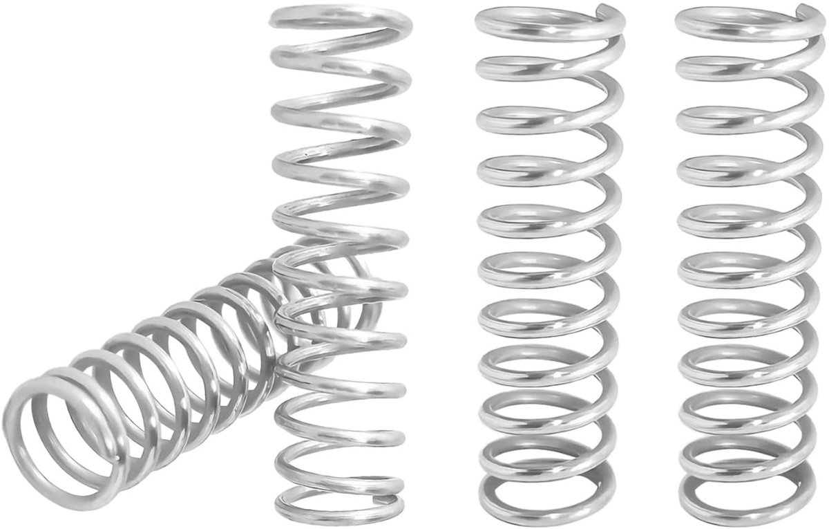 10 Stuks Compressie Veer, Mini RVS Veer, Metaalveren voor Vervanging en Reparatie, 1.2 x 10 x 80mm, Ideaal voor Klussen en Doe-Het-Zelf Projecten