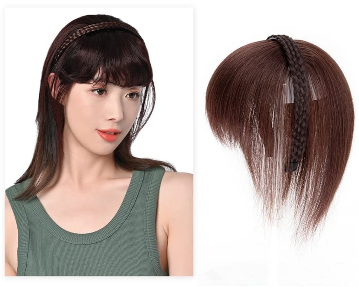 LISM-Kunstmatige haarlokken, haarextensies, natuurlijke steil haarclips, hoogwaardige haaraccessoires, donkerbruin