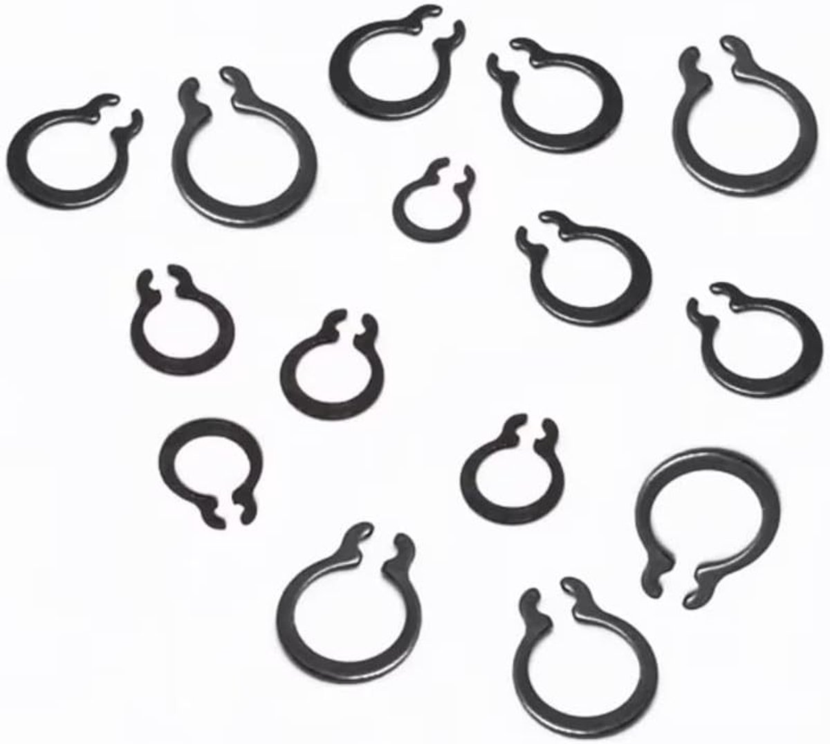 Externe circlips van mangaanstaal, gourd type, 5mm - 200 stuks voor betrouwbare bevestiging en montage
