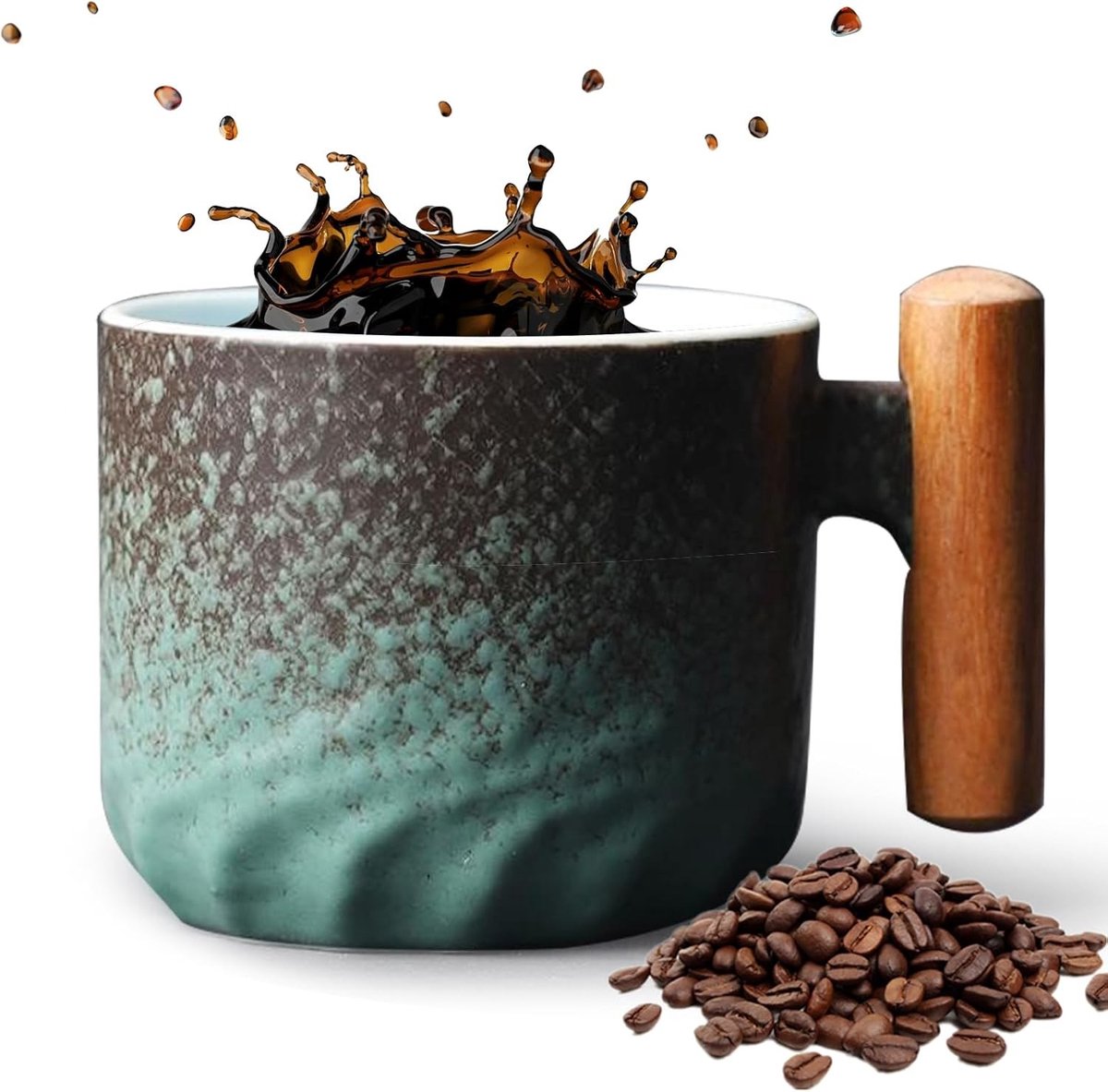 Espresso Kopjes van Keramiek 70 ml, Premium Koffiekopjes met Handvat, Ideaal voor Cappuccino, Mocha en Macchiato