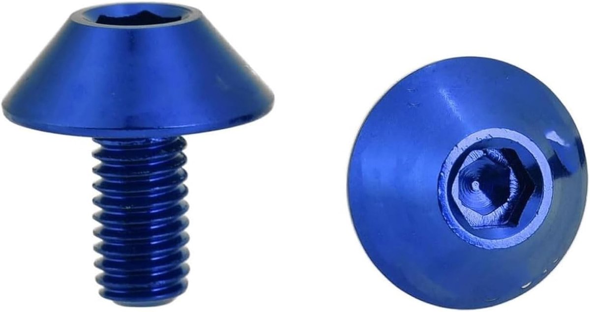 Fietsschroeven voor Fleshouder - M5 x 12mm Bevestigingsschroeven voor Fietsen - Set van 2 Stuks (Blauw)