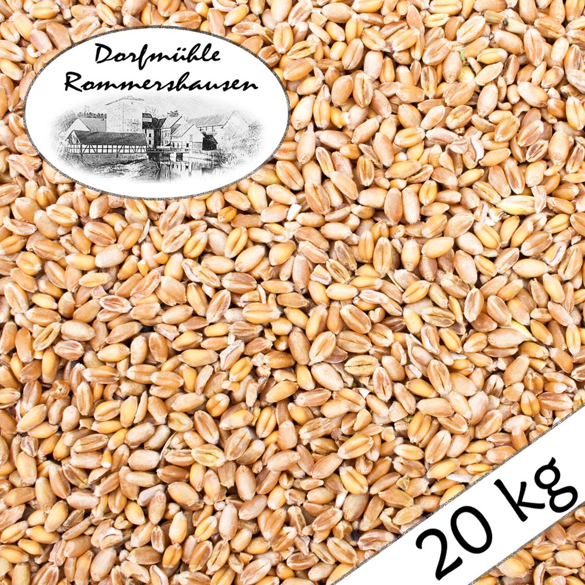 20 kg Tarwe Kippenvoer, Enkelvoudig Voer voor Kippen en Pluimvee, Voedertarwe, Tarwekorrels, Graan, Pluimveevoer, Zak Tarwekorrels, Wilde Vogels, Petigi