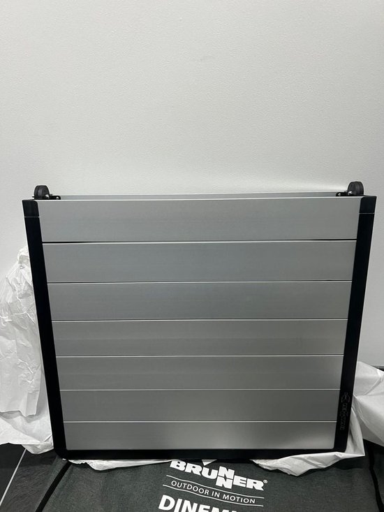 Brunner Dinemic 4 - Campingtafel 110 x 70 x 56/74 cm - Aluminium lamellen blad - Verstelbare poten - Licht en compact van Brunner — afbeelding 5