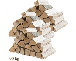 Brandhout, 90 kg, voor kachels, open haarden, vuurkorven en barbecues, beukenhout, 33 cm, Flameup