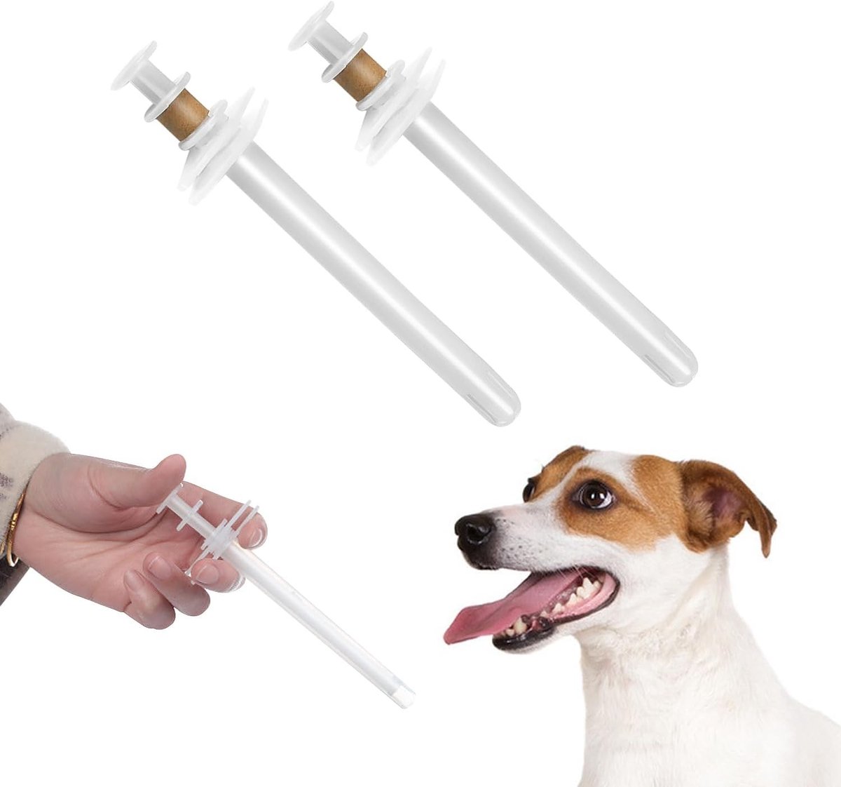 Set van 2 Pillenvoerders voor Kleine Honden en Katten - Handige en Duurzame Medicijn Dispenser voor Dieren, Ideaal voor Tabletten en Capsules