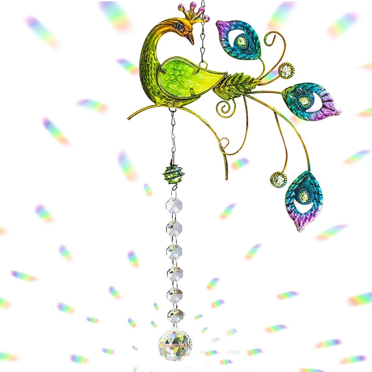 Kleurige Hangende Kristallen Zonnestraal Maker met Prachtige Regenboog Effecten voor Raam en Tuin Decoratie