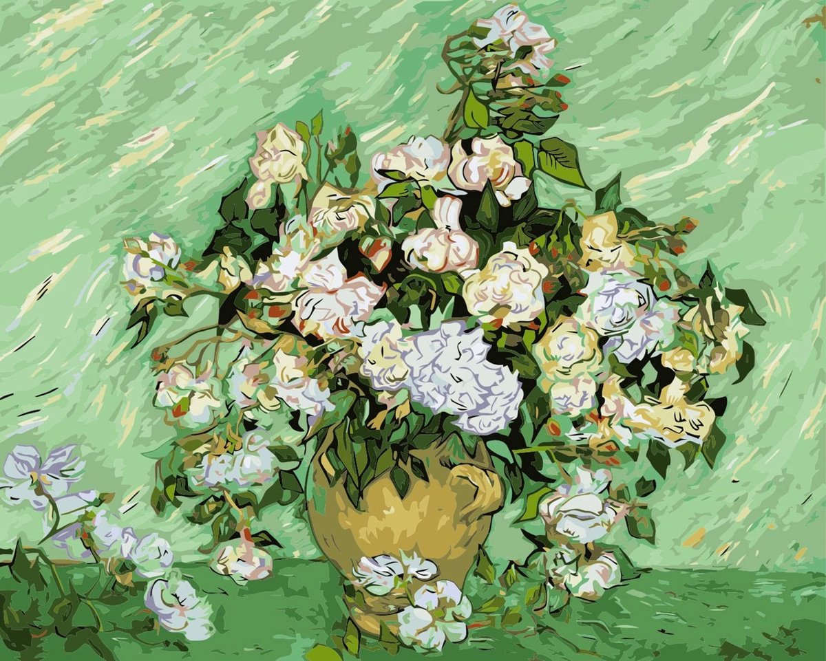 Verf op Nummer Kit - Van Gogh's Roos - 16x20 inch