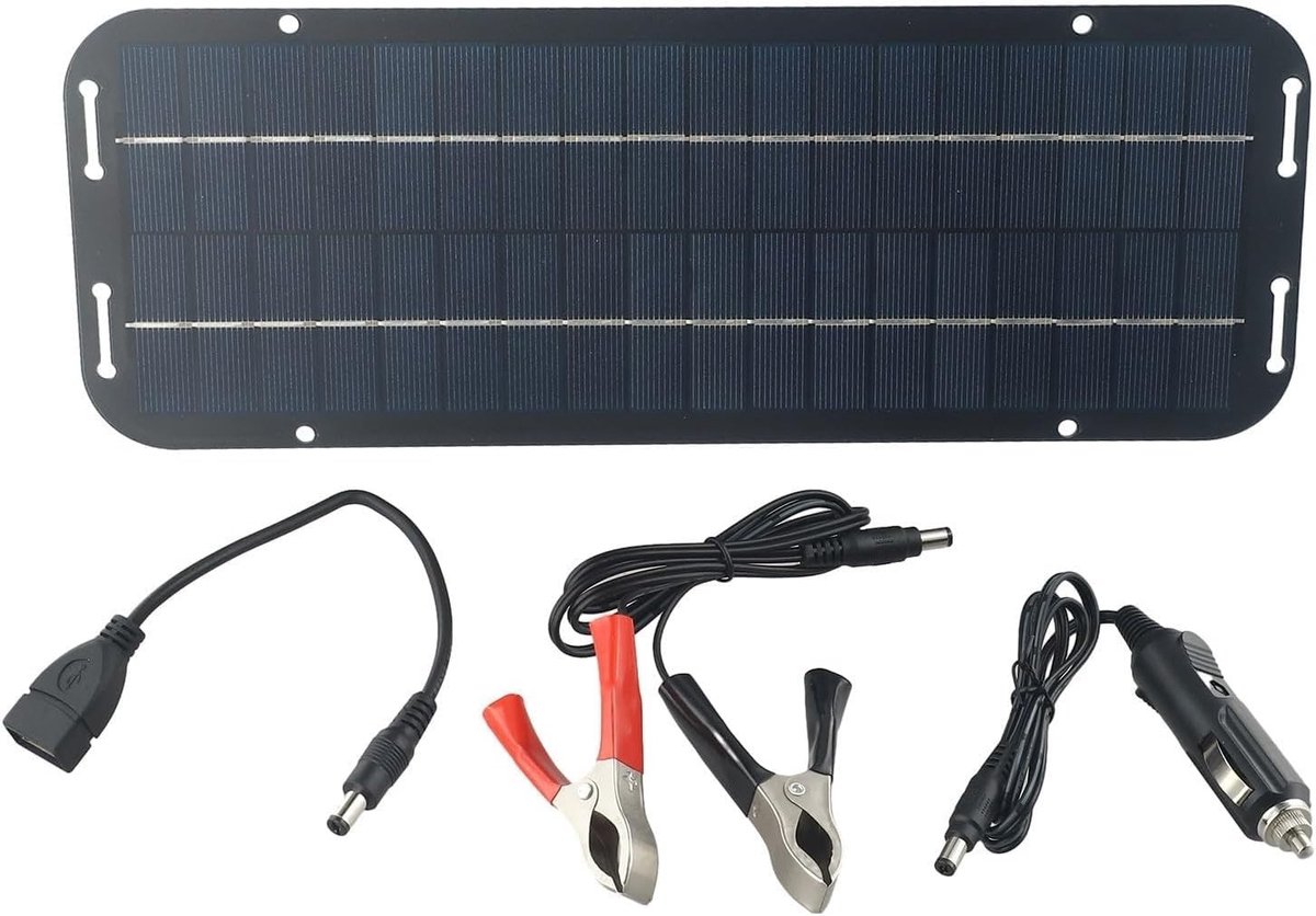 60W Zonnepaneel Auto Onderhouder - Draagbaar voor RV Caravan Boot